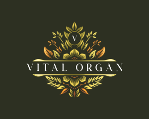 Elegant Floral Crest logo design