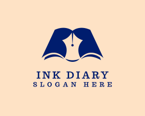 Diary - Pen Writer Book logo design