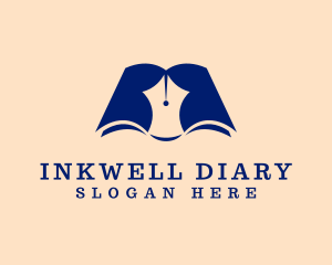 Diary - Pen Writer Book logo design