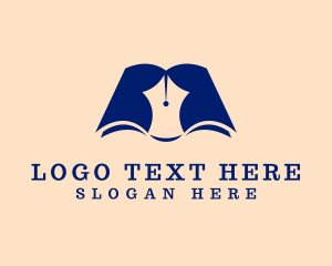 Writer - Pen Writer Book logo design