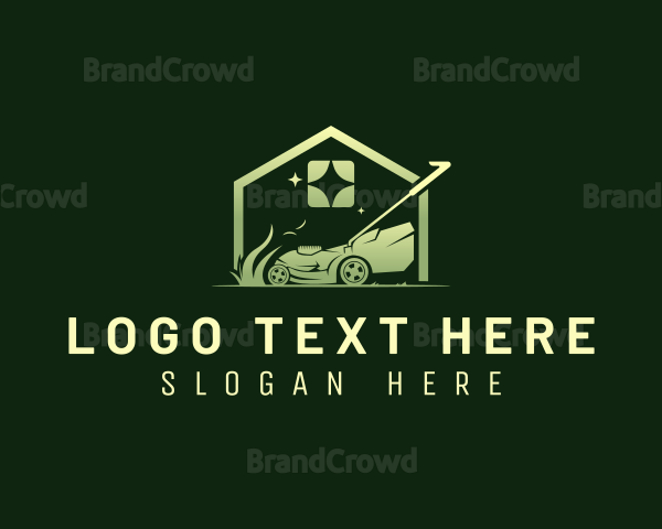 Lawn Mower Landscaping Logo