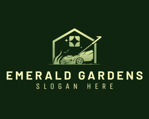 Lawn Mower Landscaping logo design