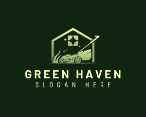 Lawn Mower Landscaping logo design