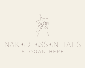 Nude Naked Beautiful Woman logo design