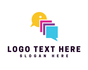 Corporation - Digital Agency Dialogue Box logo design
