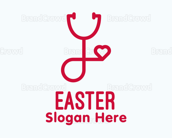 Professional Heart Doctor Stethoscope Logo