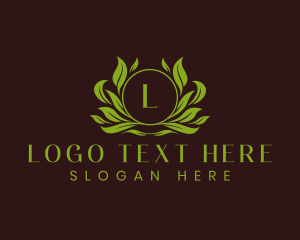 Boutique - Eco Leaf Ornament logo design