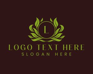  Eco Leaf Ornament Logo