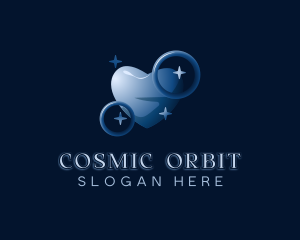 Heart Orbit Stars logo design