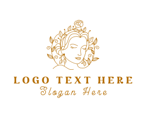 Monoline - Golden Lady Boutique logo design