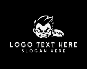 Obscene - Boy Offensive Cursing logo design