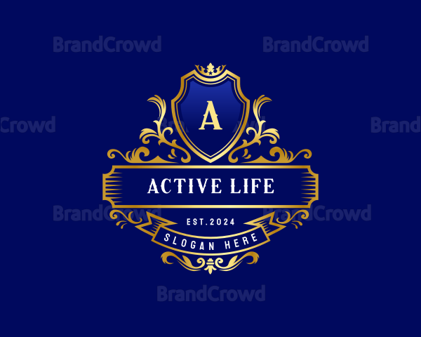 Luxury Shield Crown Logo