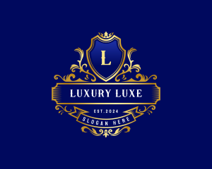 Luxury Shield Crown logo design