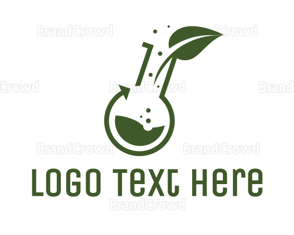 Green Laboratory Leaf Logo