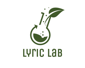 Green Laboratory Leaf logo design