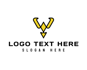 Glam - Crystal Earring Letter Y logo design