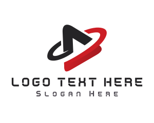Interactive - Multimedia Video Player Tech logo design