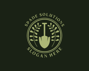 Wreath Shovel Landscaping logo design