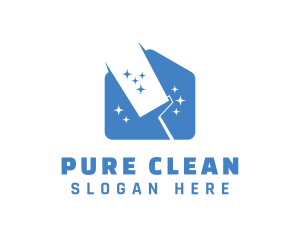 House Cleaning Sparkles logo design