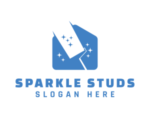 House Cleaning Sparkles logo design