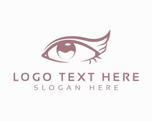 Eyebrow Threading - Eyelash Beauty Wing logo design