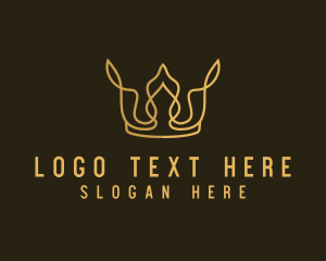 High End - Gold Luxe Crown logo design