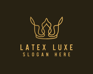 Gold Luxe Crown logo design