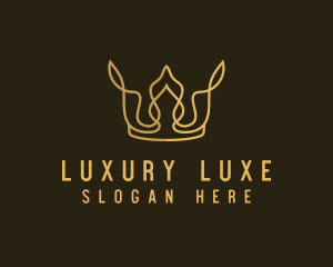 Gold Luxe Crown logo design