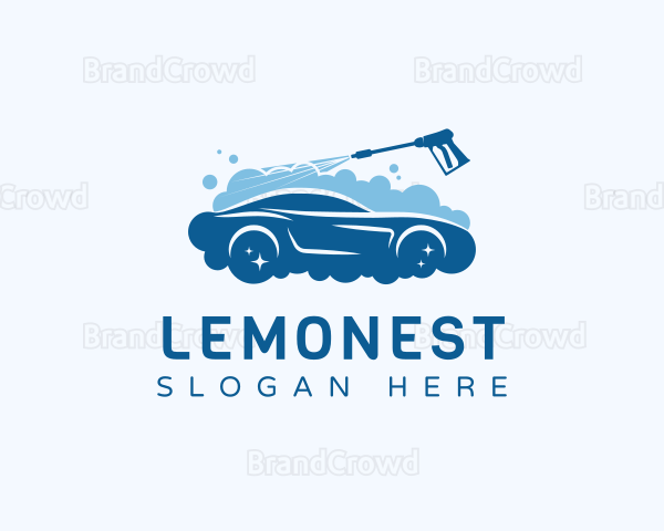 Car Pressure Washer Cleaning Logo