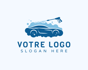 Car Pressure Washer Cleaning Logo