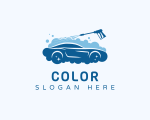 Car Wash - Car Pressure Washer Cleaning logo design