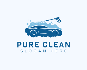 Car Pressure Washer Cleaning logo design