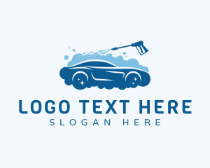Clean - Car Pressure Washer Cleaning logo design