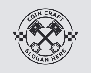 Black Piston Tool logo design