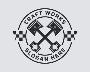 Black Piston Tool logo design