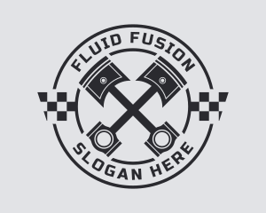 Racing Auto Piston  logo design