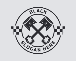 Black Piston Tool logo design