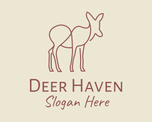 Brown Deer Line Art logo design