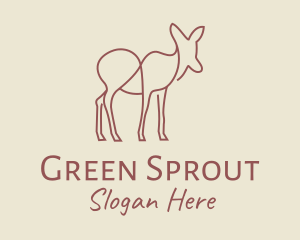 Brown Deer Line Art logo design