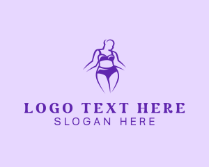 Plus Size - Plus Size Woman Bikini logo design