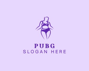 Plus Size Woman Bikini Logo