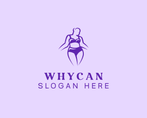 Plus Size Woman Bikini Logo