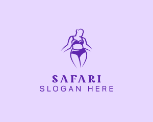 Clothing - Plus Size Woman Bikini logo design