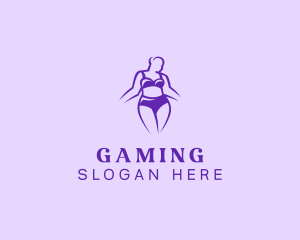 Lingerie - Plus Size Woman Bikini logo design