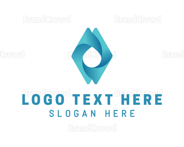 Water Droplet Diamond Logo