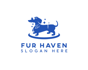 Fur - Dachshund Dog Suit logo design