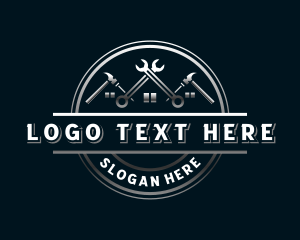 Badge - Wrench Hammer Steelwork logo design