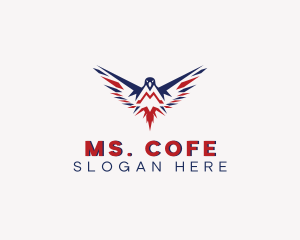 Flying Eagle Letter M logo design