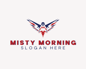 Flying Eagle Letter M logo design