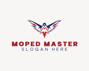 Flying Eagle Letter M logo design